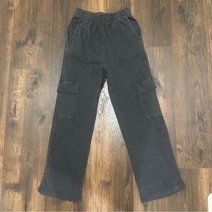 Black Cargo Pants - Elastic Waist
